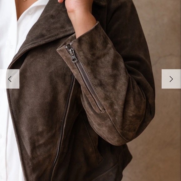 NWT Maha Suede Leather Jacket - Picture 9 of 10